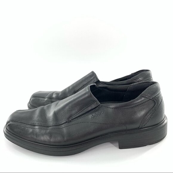 Ecco mens loafers size 45 11.5 black leather slip on comfort walking orthopedic main image 6